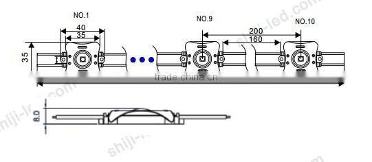 waterproof plastic injection signs advertising led module