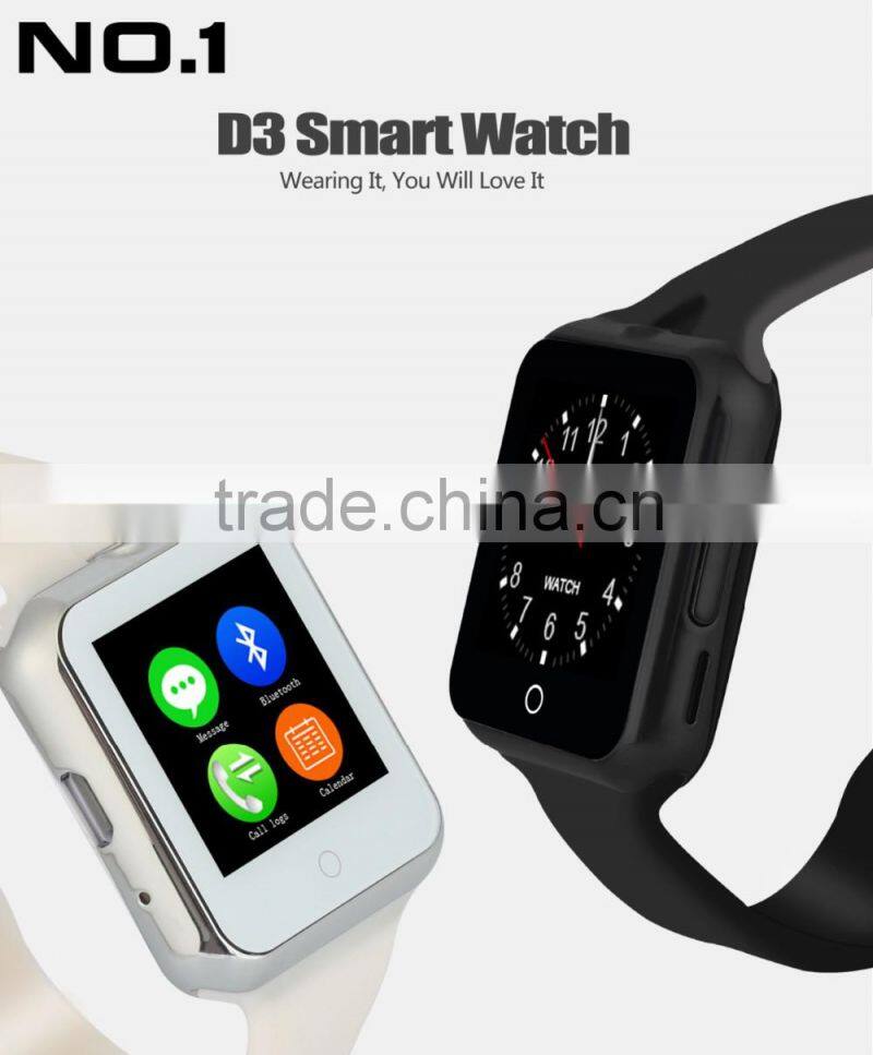 2016 NO.1 D3 Smart watch with Bluetooth smartwatch sports watch for Android and IOS passometer watch for Xiaomi Sumsung