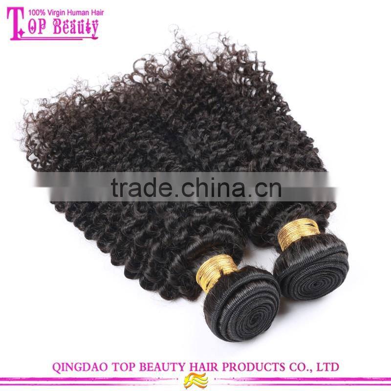 2016 Hot sale full cuticle 4c afro kinky curly human hair weave, mongolian kinky curly hair