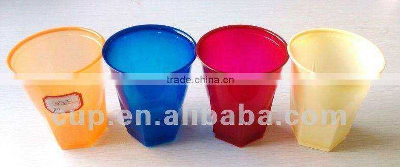 C087890-S 8oz(250ml) PP disposable square round plastic hexagonal cup