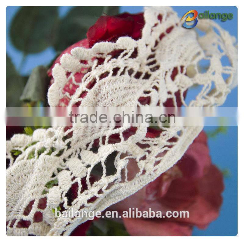 2015 Fashion decorative white embroidery fancy lace china flowers design for girl dess