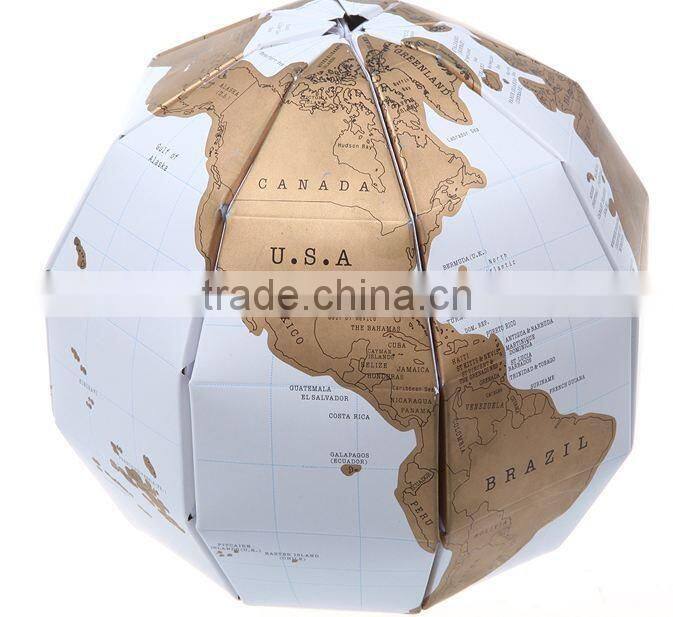 DIY Travel 3D Globe Scratch Map