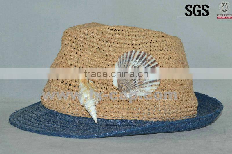 Unisex Fedora Trilby Cap Cowboy Summer Beach Sun Straw Hats