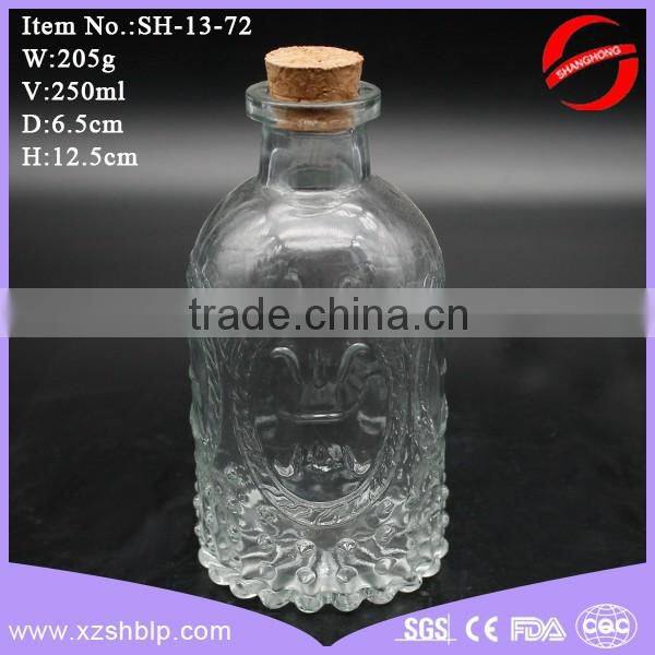 250ml home use decorative glass aroma diffuser bottle