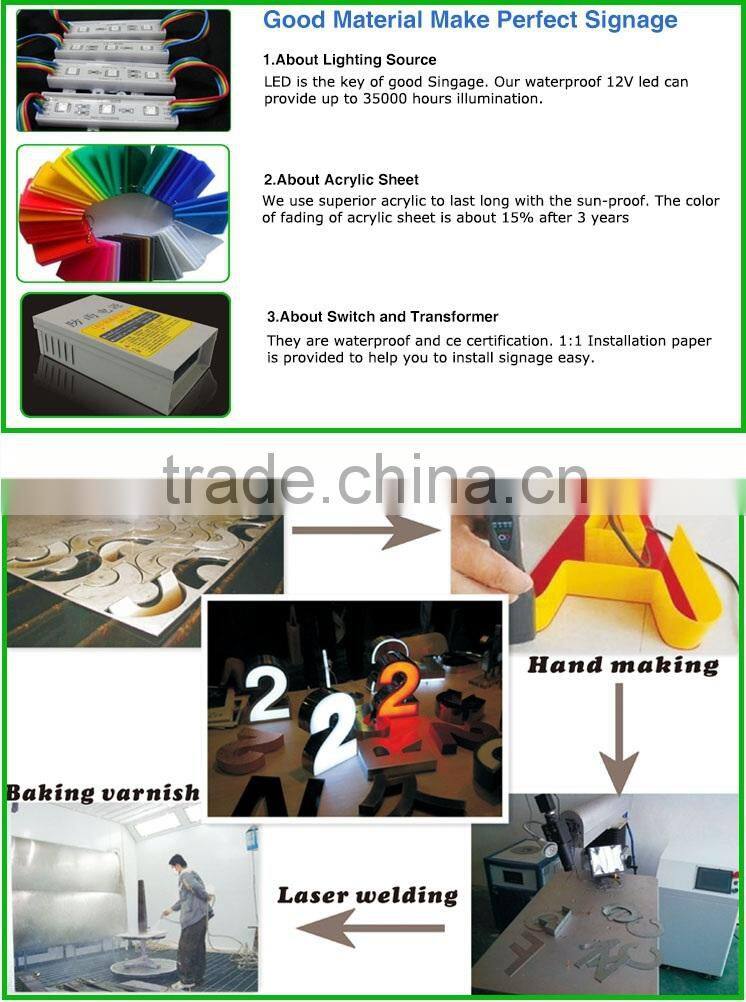 High Luminunce Backlit Lit Lighting Led Letter