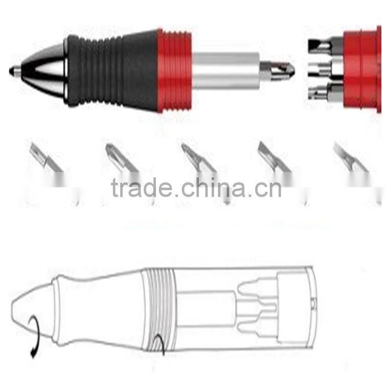 Hand tool Pen With Screwdrivers and Light