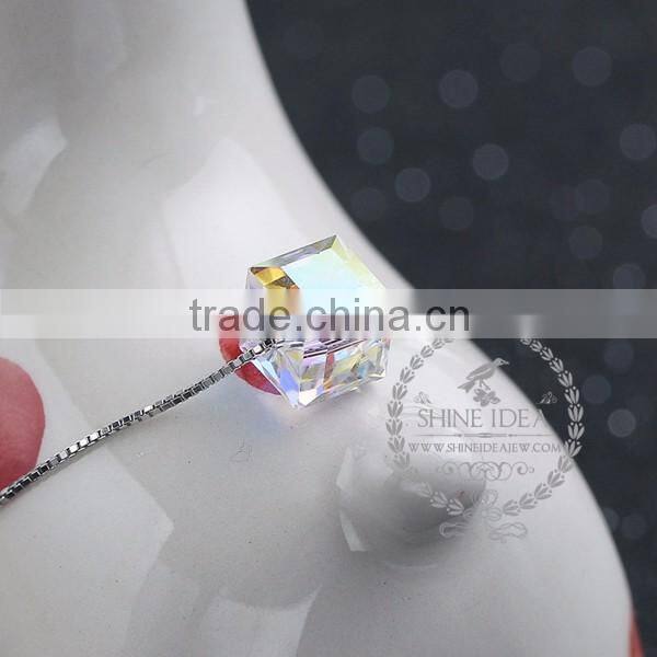 925 sterling silver face cutting color change necklace fashion women necklace jewelry supplies 6360481