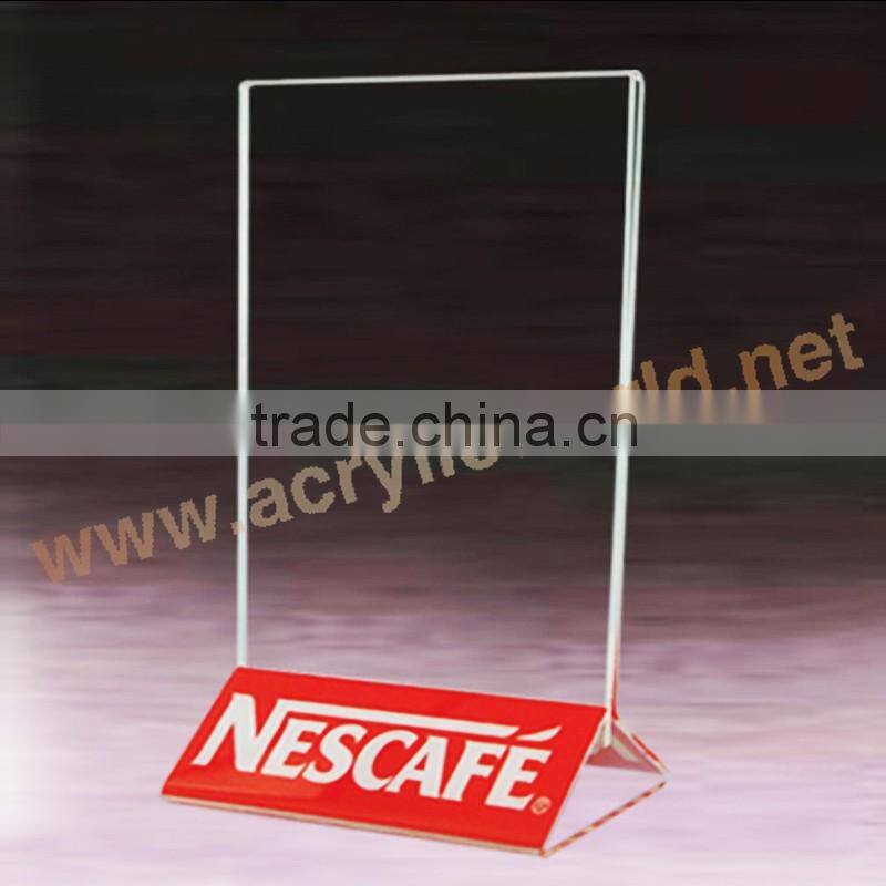 acrylic freestanding menu poster displays acrylic sign holder acrylic display show card menu holders
