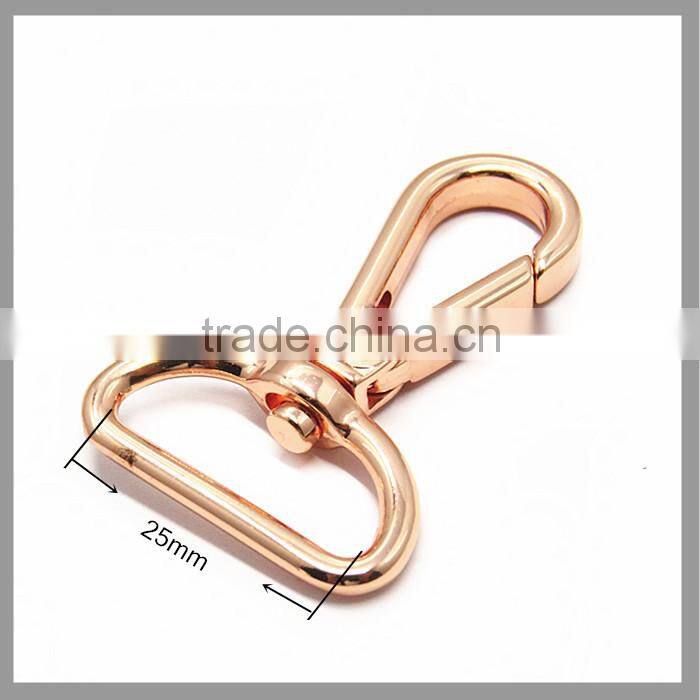 Rose Gold 25mm Metal Swivel Lobster Clasps Hook