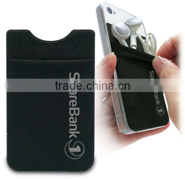 Custom private label 3m sticker smart wallet mobile card holder