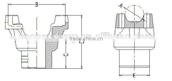 Forged steel drive shaft spicer 5 End yoke with Splined Holes for B enz