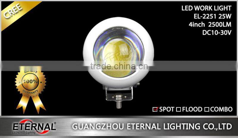 4in round 25W high power cob led work light 4x4 Jeep off-road SUV high power led fog light