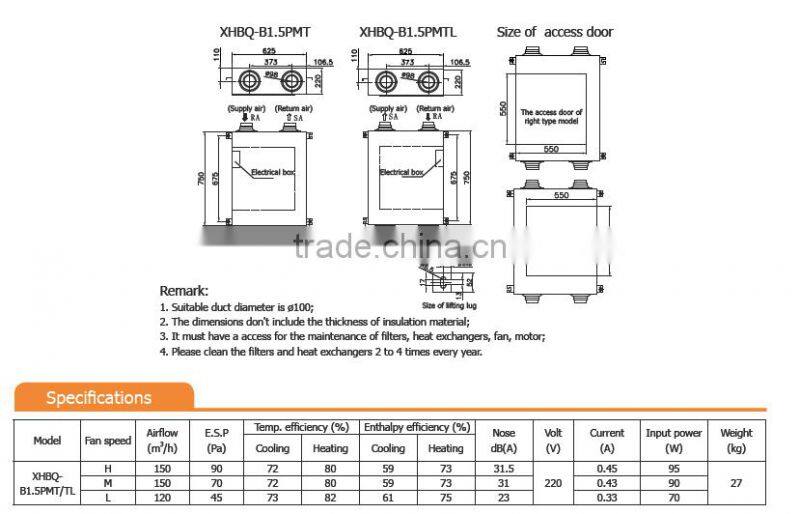Fresh air purification ventilation sytem for home use