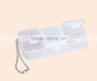 plastic portable medicine case/ bill box with oval shape