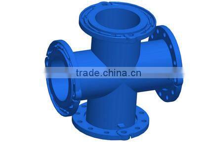 EN545 DI all loosing flanged cross pipe fittings