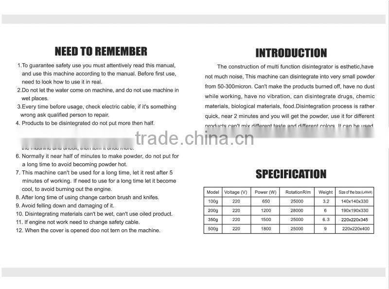 GRT - 06B 300G Electric Spice Grinder