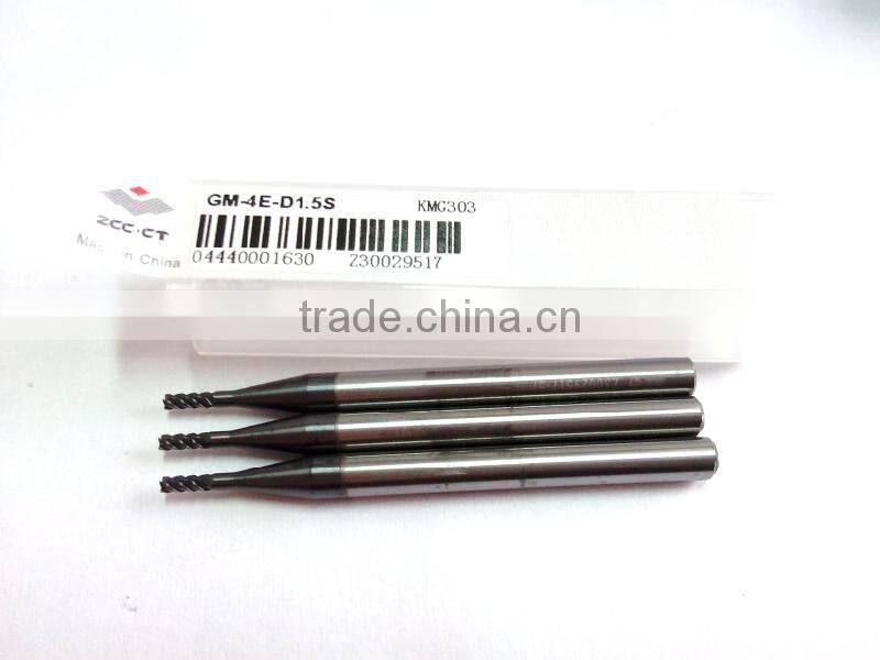 High quality Tungsten carbide 1 mm micro end mill from zhuzhou