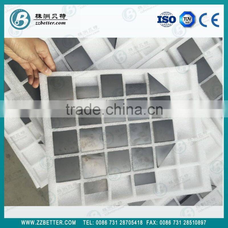 suqare boron carbide plate for tactical use 100*100*R400