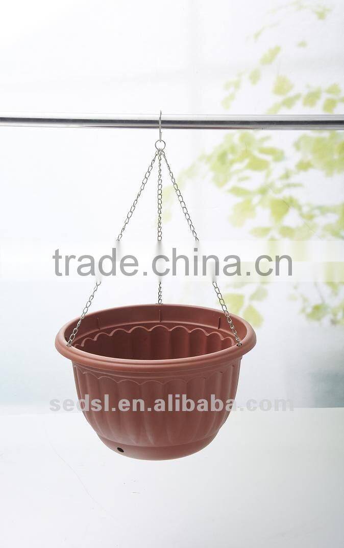 cheap hanging basket supplier/planter pot/plastic hanging baska pot