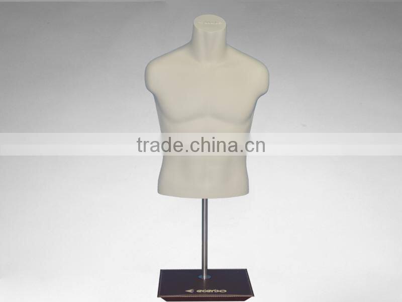 high quality half body fiberglass female torso mannequin without head and arm