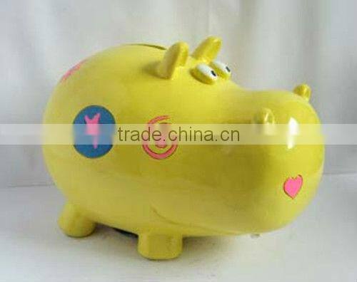Cute cow decorative coin bank