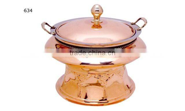 food warmer chaffing dish/Indian brass chafing dish/copper chafing dish
