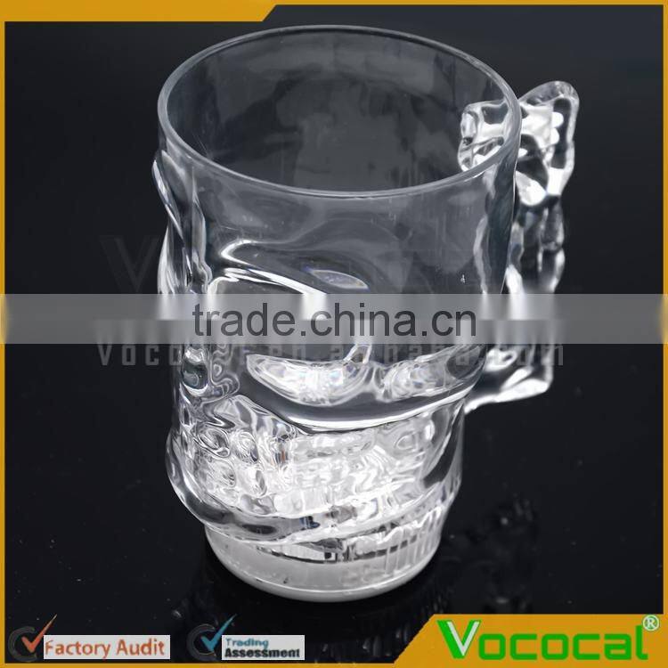 Flash Skulls Beer Stein Light Cup Luminous Wine Drinking Cup Halloween Decoration Bar Accessories