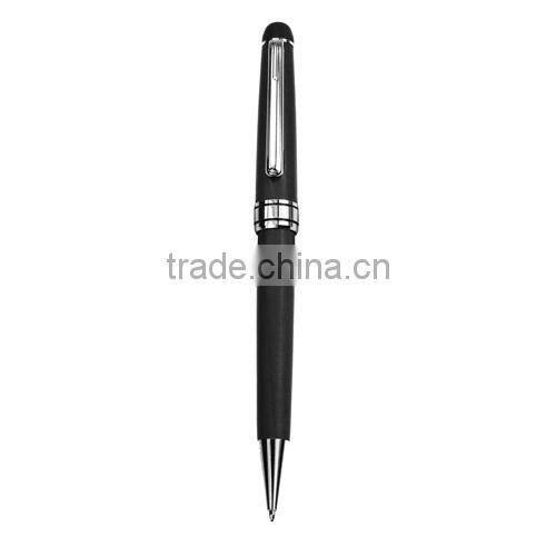 Promotional stylus ballpoint pen with felt pouch
