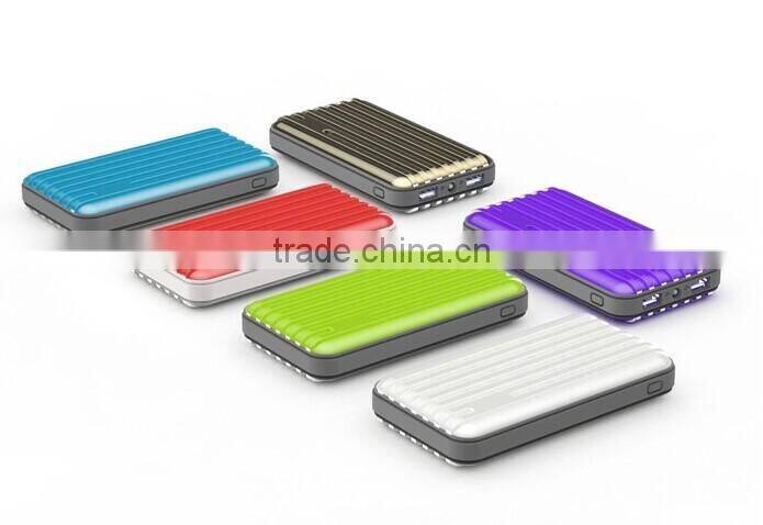 10400mah suitcase design led display dual usb output power bank portable power bank universal phones