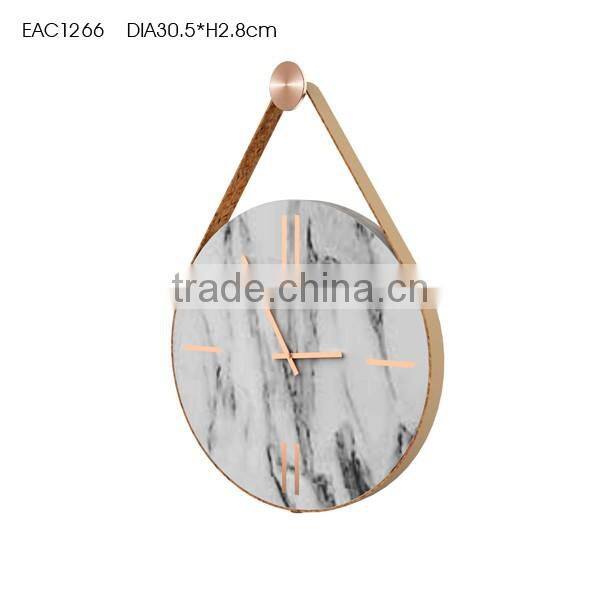 customized design white marble stone wall clock and board sets for decoration