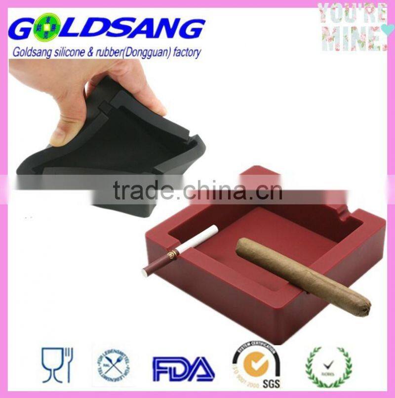 heat resistant square shape silicone ashtray