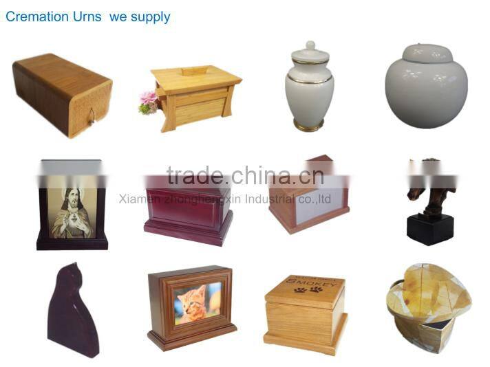 Simple style american style urn type funeral wooden urn with photo frame