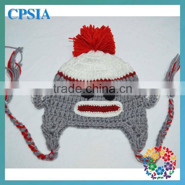 fashion crochet beanie knitting girls fashion knitting beanie hat knitted beanie hat with tassel