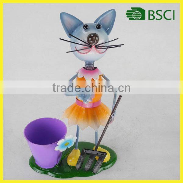 New handicraft iron cat yard garden home