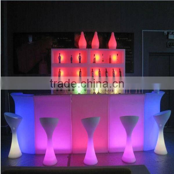 Newly design and beautiful led colforful lighting salon reception bar counter