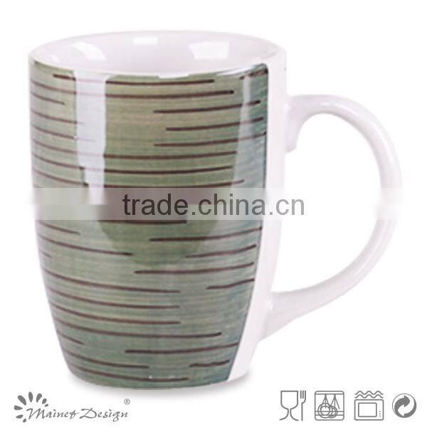 embossed handpainting new design stoneware coffee mug