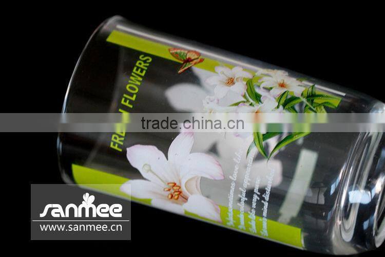 Fresh Flowers Series White Round Glass Cups