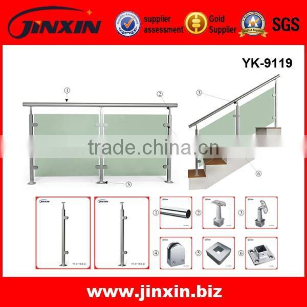 High Quality Inox 40*40mm Square Concrete Colummn/Glass Fence Column