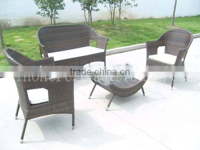 Outdoor PE Rattan Chair with Table Furniture Set AK1047