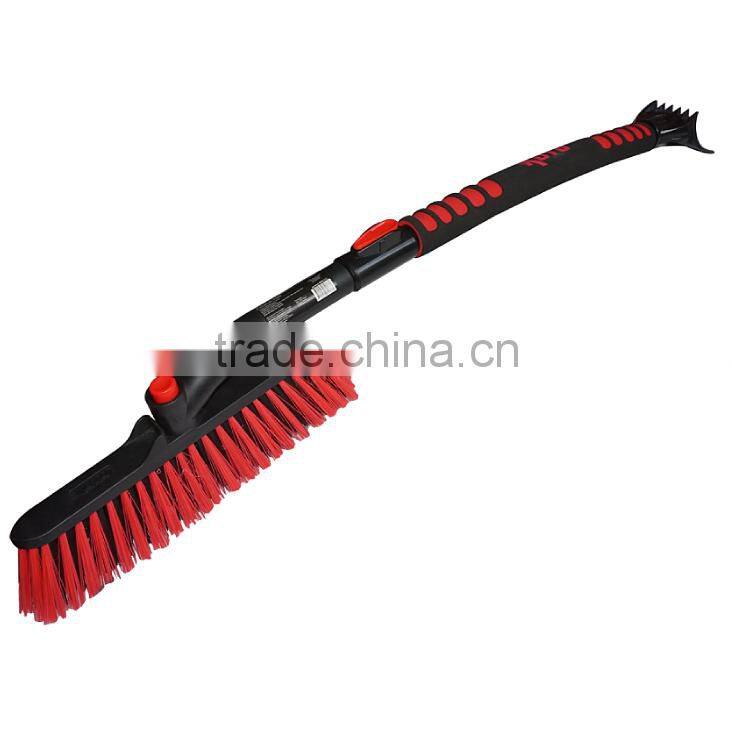 retractable plastic auto ice scraper with brush