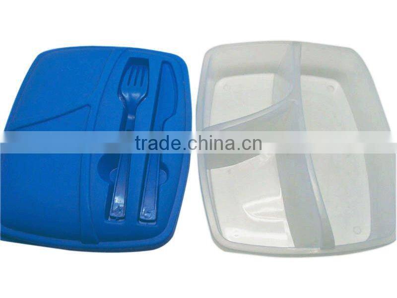 New Design OEM Service PP Plastic Bento Lunch Box With Fork and Spoon