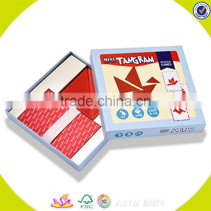 wholesale accractive design tangram game toy for kids colorful tangram toy to exercise children's intelligence W11D001