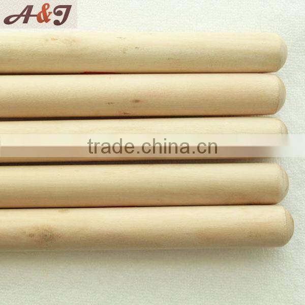 natural wooden broom handle with screw end