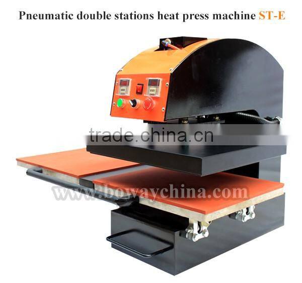 2 work stations pneumatic heat press digital textile printer
