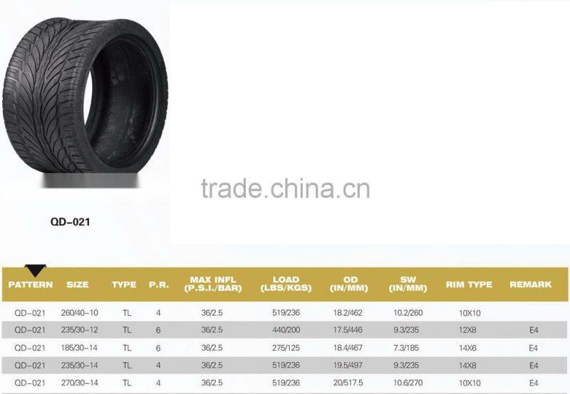 270/30-14 atv tires factory