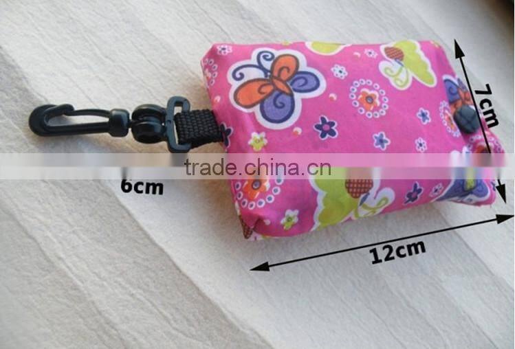 Eco Friendly reusable shopping bag folded into small pattern