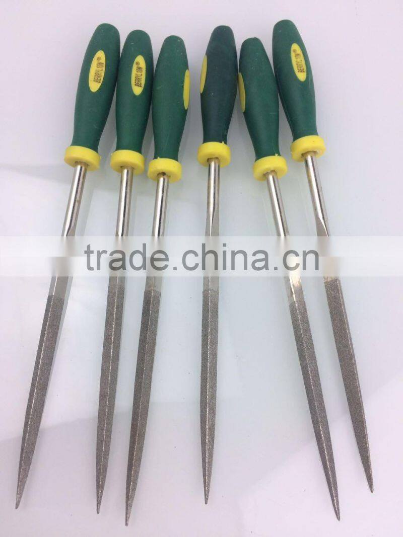 BERRYLION 5*180mm 7pcs professtional triangle steel files set with blister packing