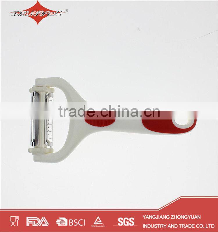 manual potato peeler stainless steel julienne and vegetable peeler with rubber handled