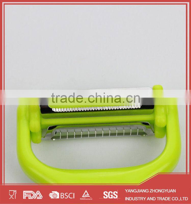 Multi-functional triple-blade stainless steel vegetable peeler