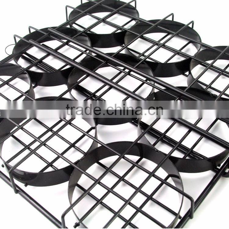 Non-stick 9-burger grill basket